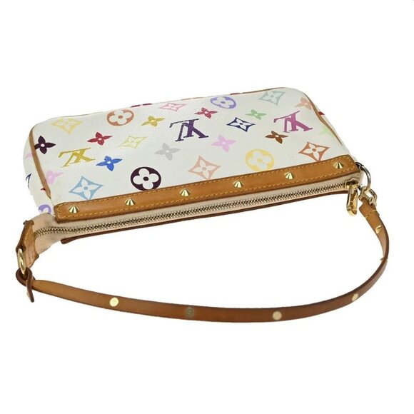 LOUIS VUITTON Pochette Accessoires Hand Bag Monogram Multi White M92649 607RF578 - Picture 5 of 13
